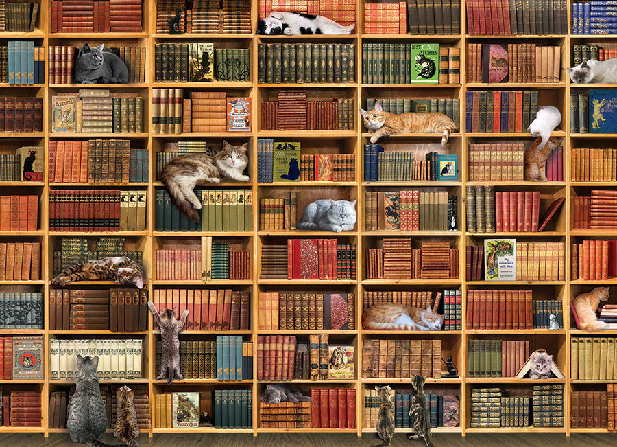 Pussel The Cat Library - Kattbiblioteket 1000 bitar