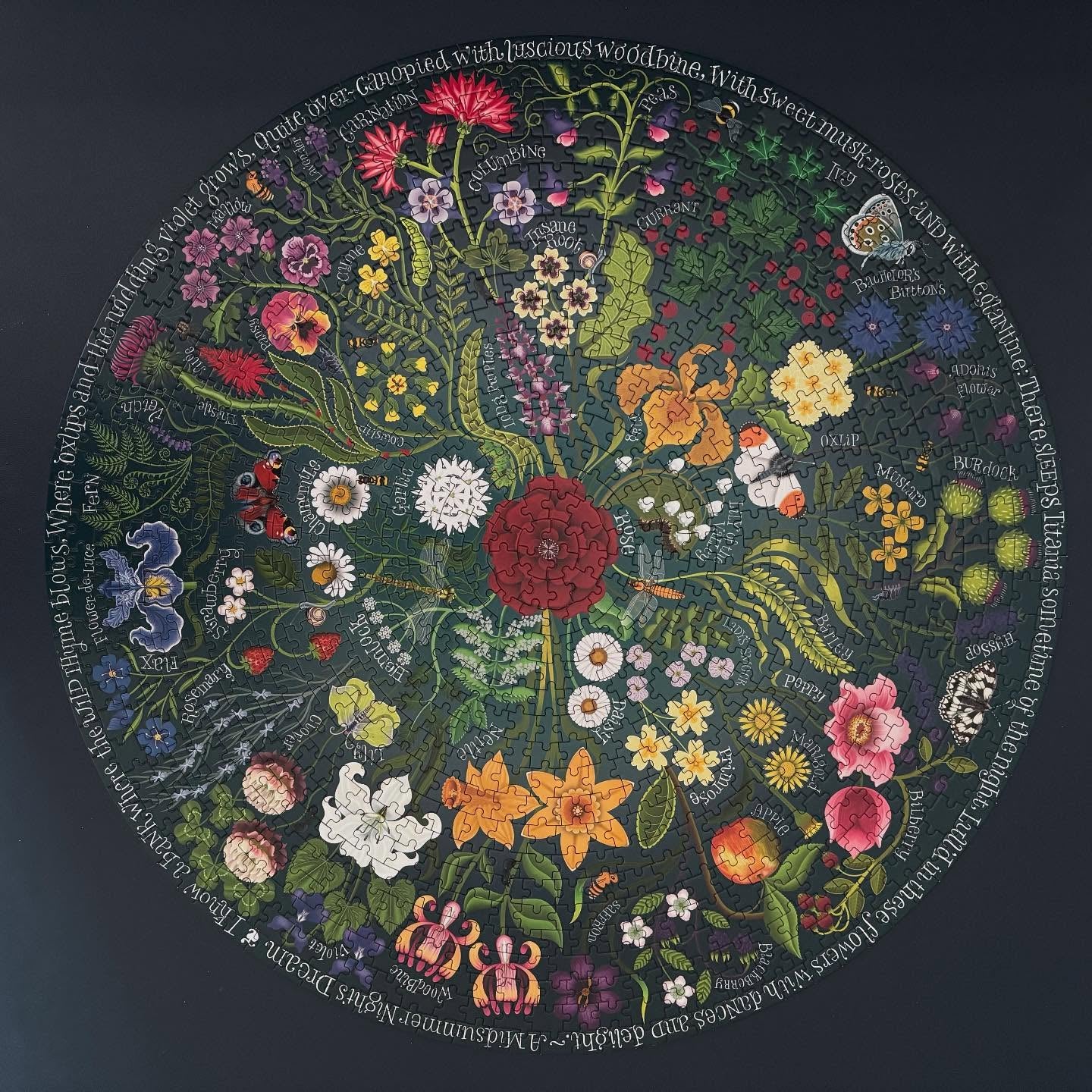 Shakespeare's Flowers - 1000 bitar cirkelpussel
