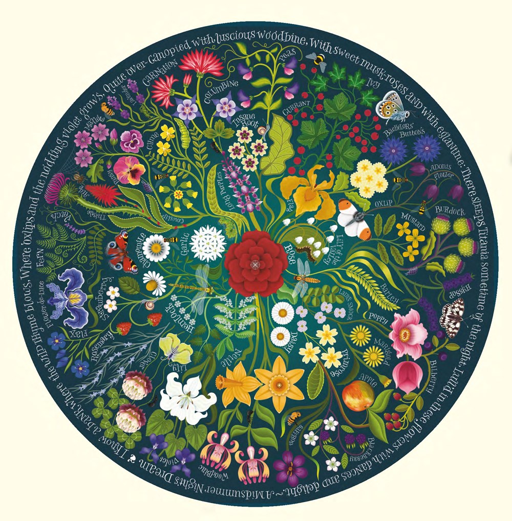 Shakespeare's Flowers - 1000 bitar cirkelpussel