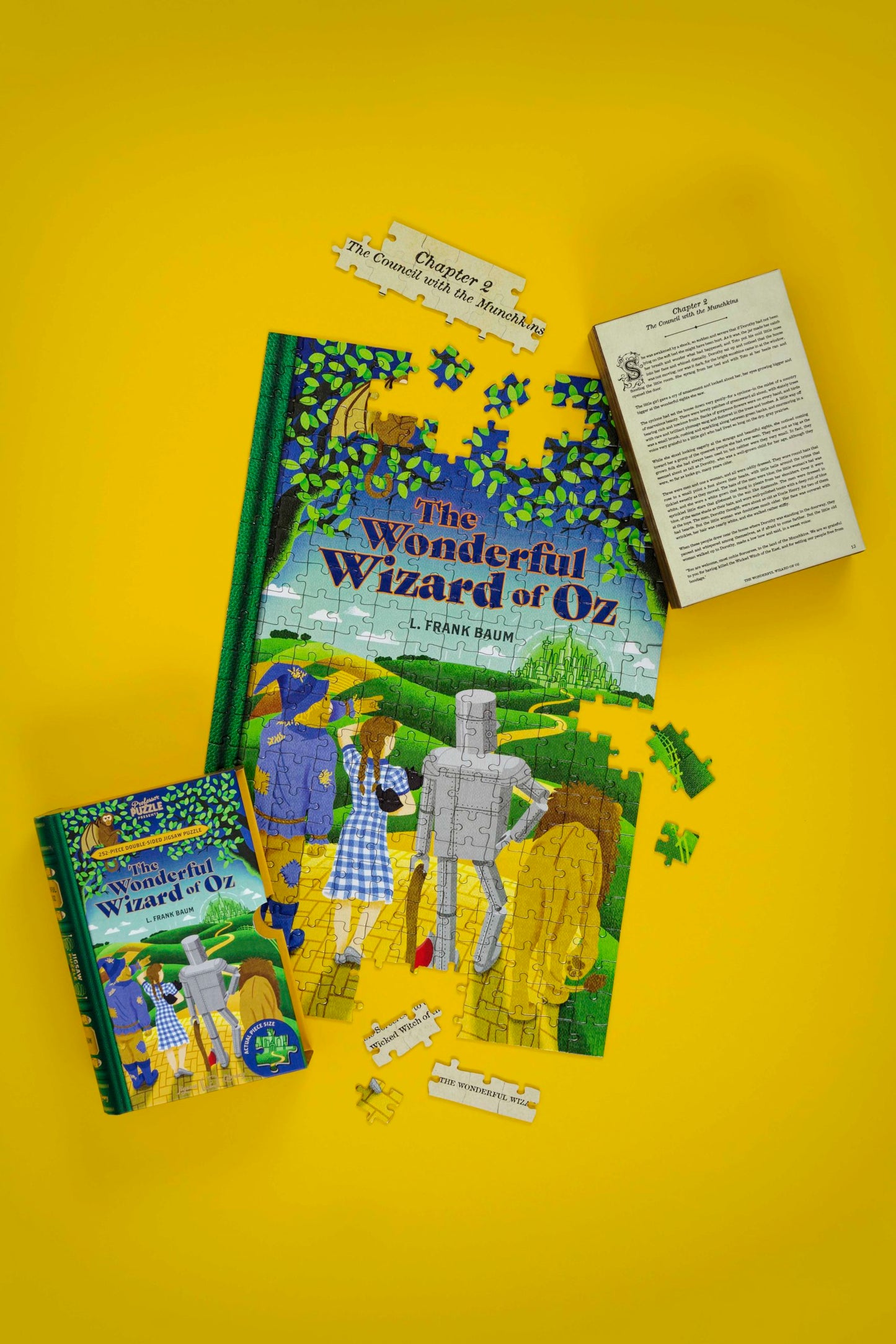 Bokpussel Wizard of Oz - dubbelsidigt pussel 252 bitar