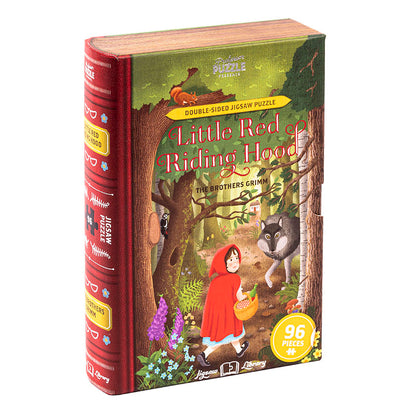 Bokpussel Little Red Riding Hood (Rödluvan) - dubbelsidigt pussel 96 bitar