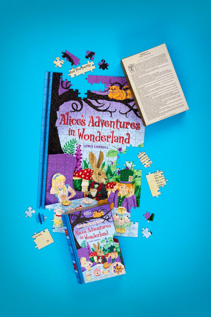 Bokpussel Alice in Wonderland - dubbelsidigt pussel 252 bitar